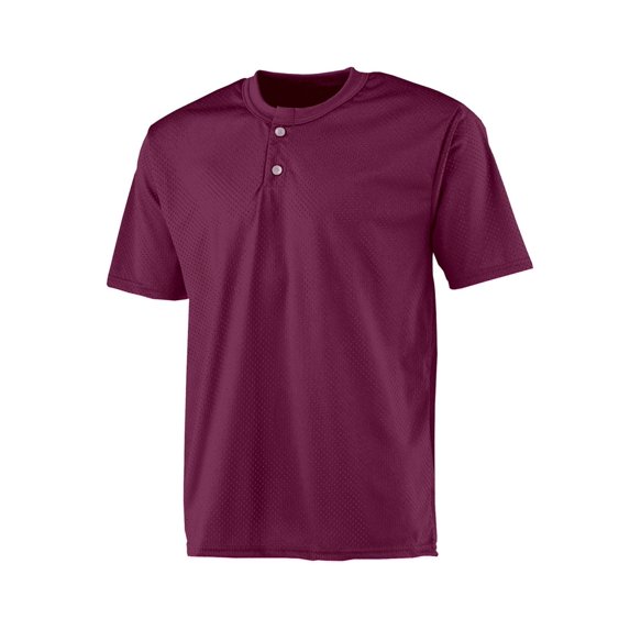A4 NB4130 Youth 2-Button Mesh Henley Jersey
