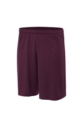 NB5281 Youth 7 in. Cooling Performance Power Mesh Practice Short - Maroon, Extra Large