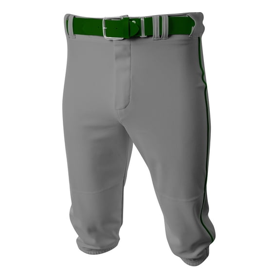 A4 Baseball Knicker Pant For Men in Grey/Forest | N6003