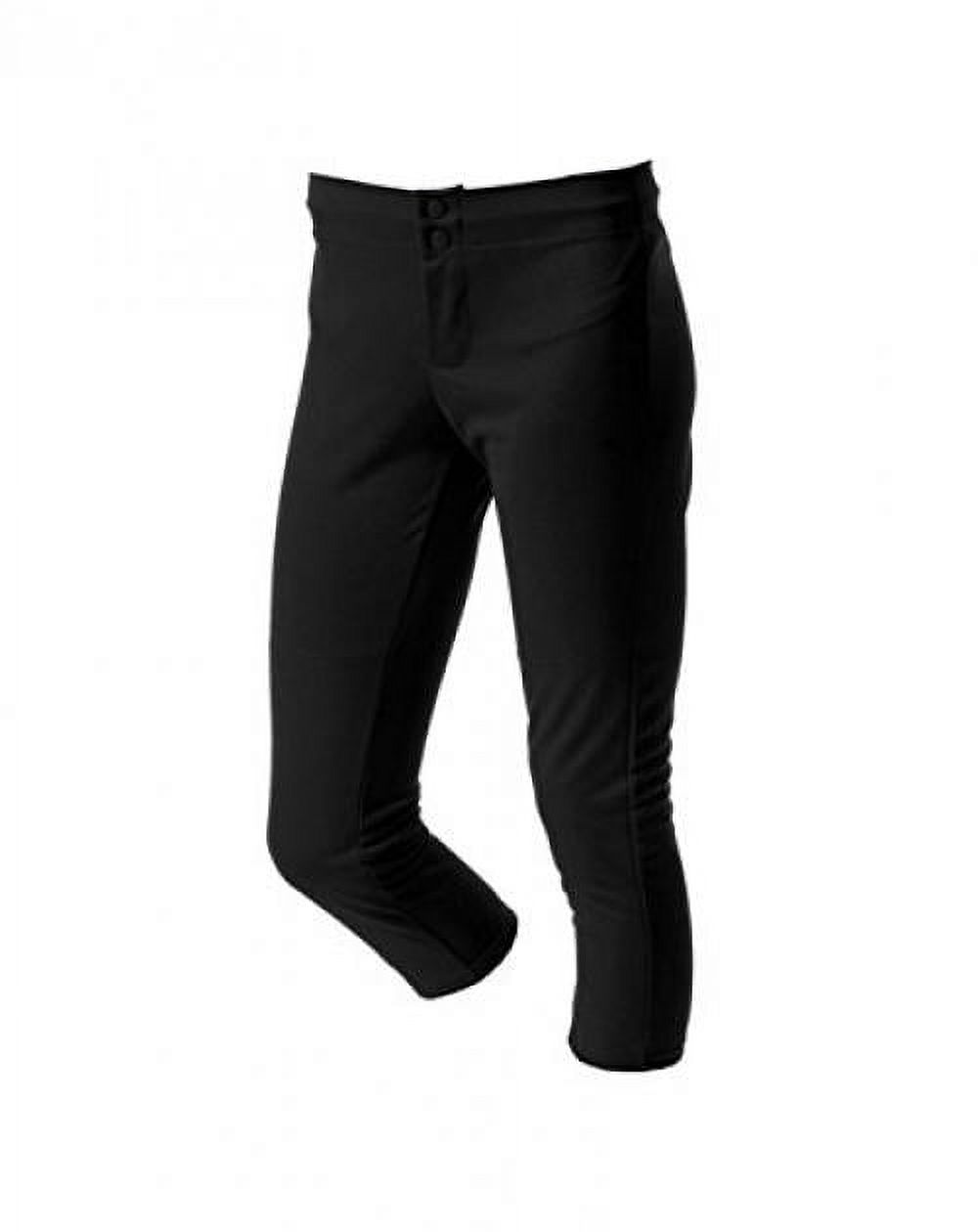 A4 NG6166 Girls Softball Pant Black, Extra Large
