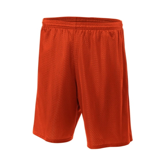A4 NM5019 Mens Utility Mesh Shorts - Athletic Orange - 4XL