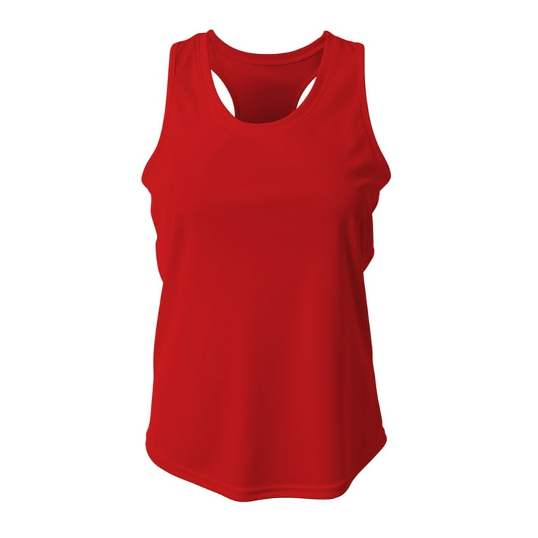 A4 NW1179 Womens Athletic Racerback Tank - Scarlet - S