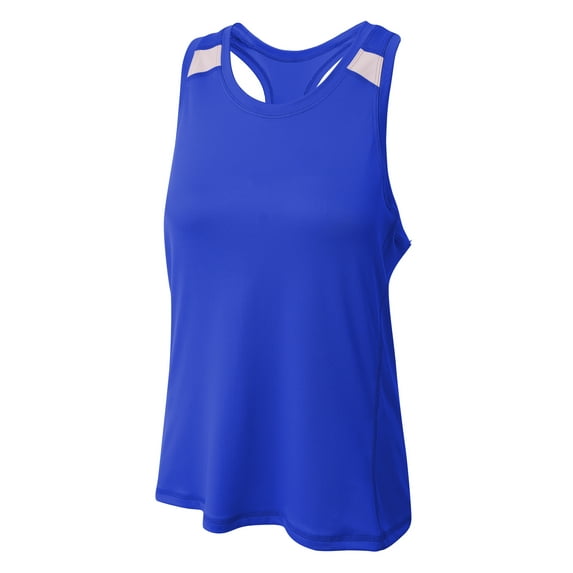 A4 NW2014 Womens Bolt Singlet - Royal/White - 2XL