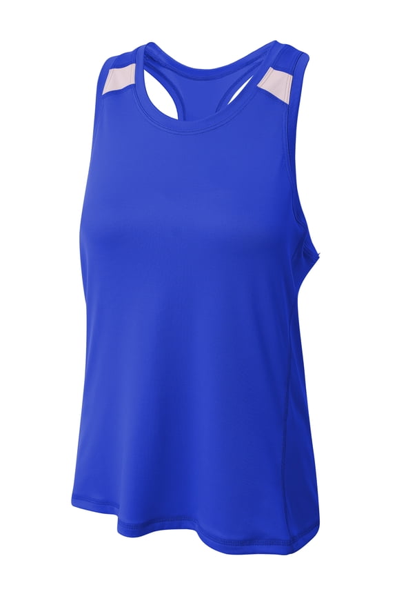 NW2014 Womens Bolt Singlet - Royal/White - M