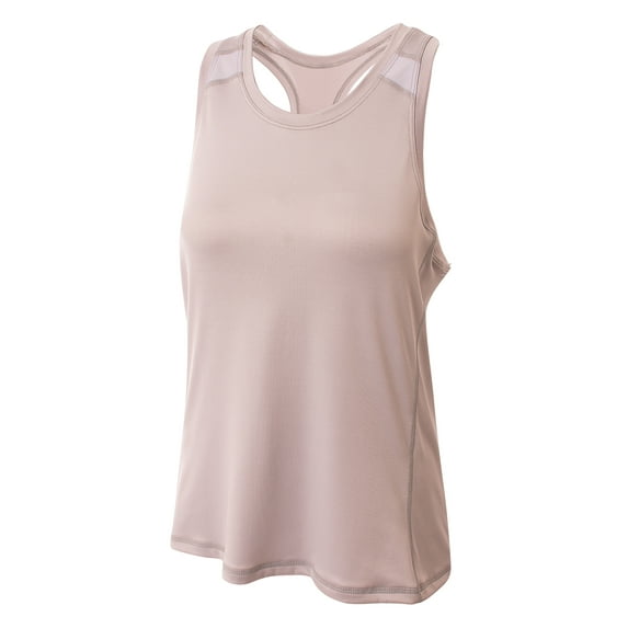 A4 NW2014 Womens Bolt Singlet - Silver/White - L