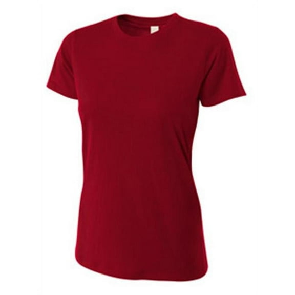 A4 NW3249 Womens Combed Ring-spun Short-Sleeve Tee - Cardinal, Extra Large