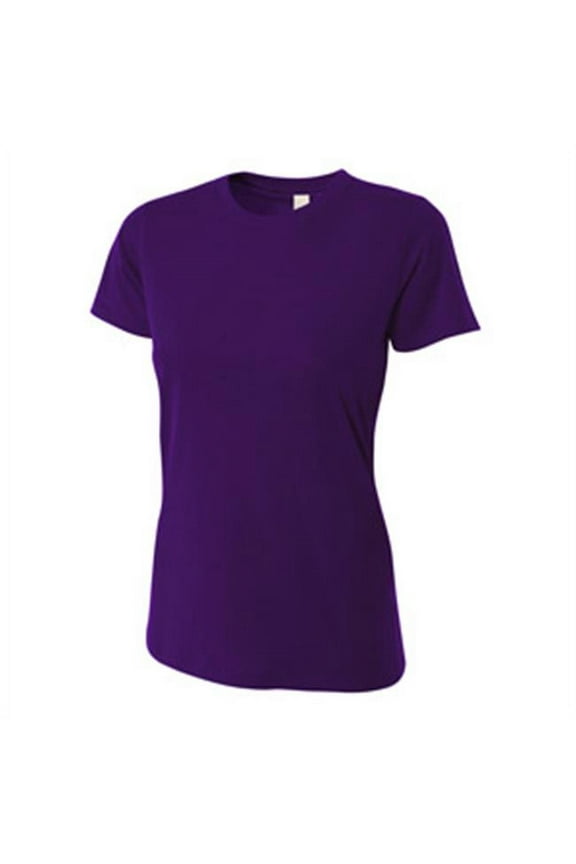 NW3249 Womens Combed Ring-spun Short-Sleeve Tee - Purple, Extra Large