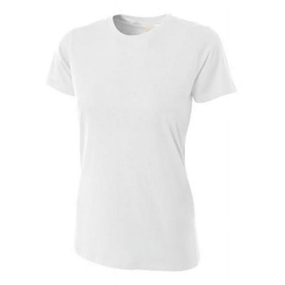 A4 NW3249 Womens Combed Ring-spun Short-Sleeve Tee - White, Extra Large