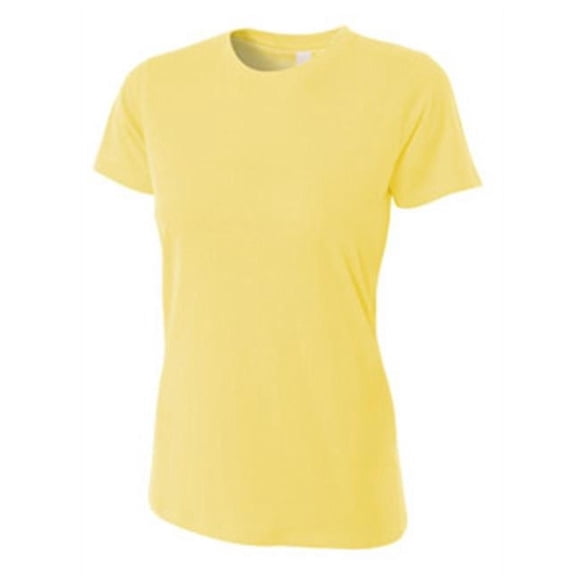 A4 NW3249 Womens Combed Ring-spun Short-Sleeve Tee - Yellow, Medium