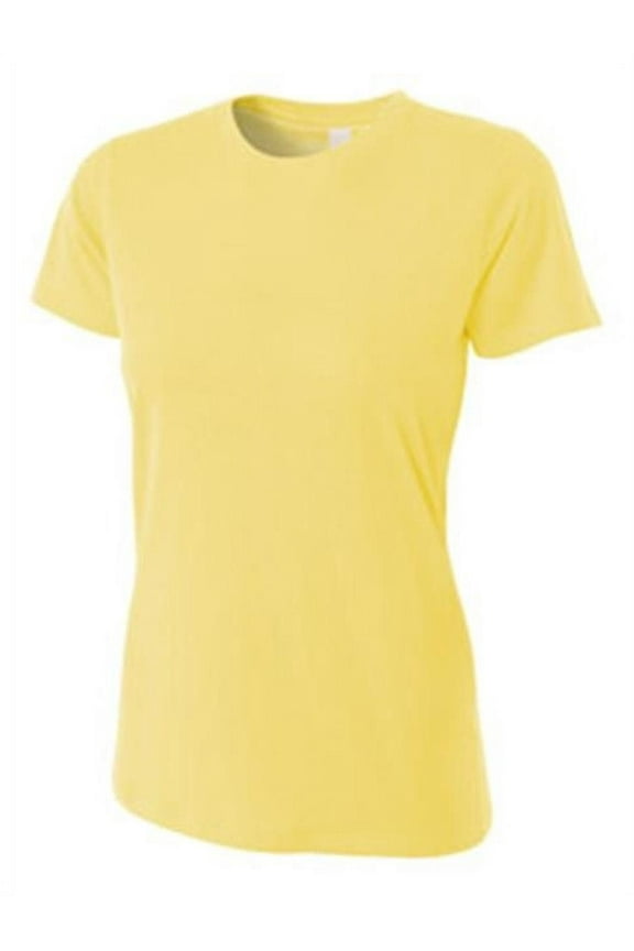 NW3249 Womens Combed Ring-spun Short-Sleeve Tee - Yellow, Medium