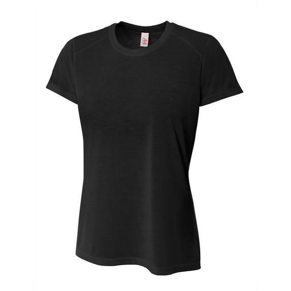 A4 NW3264 Womens Spun Poly Tee - Black - 2XL