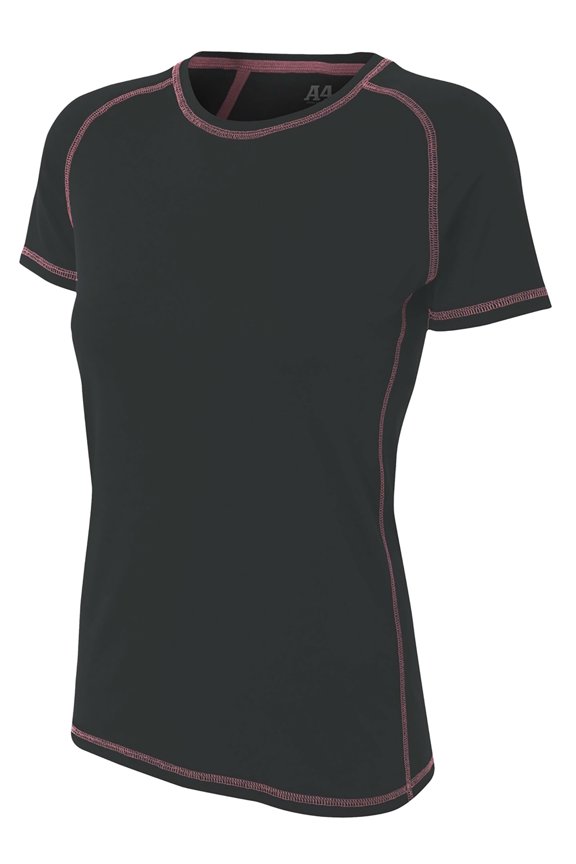NW3275 Womens Fitted Raglan with Flatlock Stitching - Graphite - XL