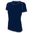 thumbnail image 1 of A4 NW3275 Womens Fitted Raglan with Flatlock Stitching - Navy - 2XL, 1 of 2