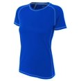 thumbnail image 1 of A4 NW3275 Womens Fitted Raglan with Flatlock Stitching - Royal - S, 1 of 2