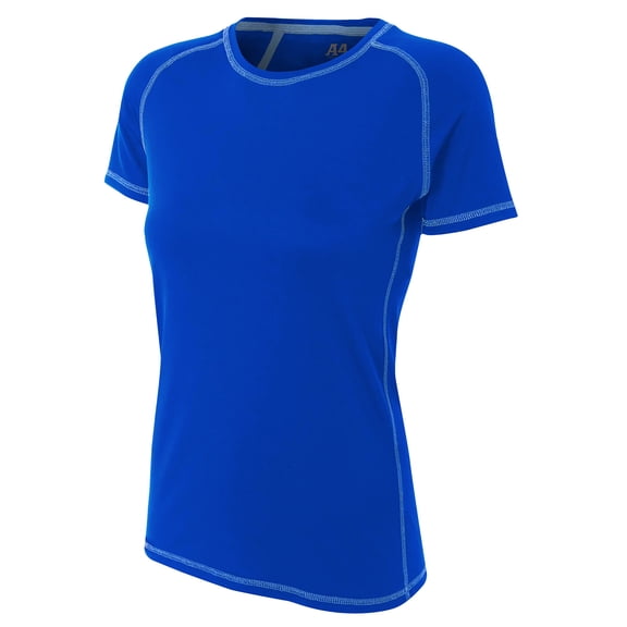 A4 NW3275 Womens Fitted Raglan with Flatlock Stitching - Royal - S