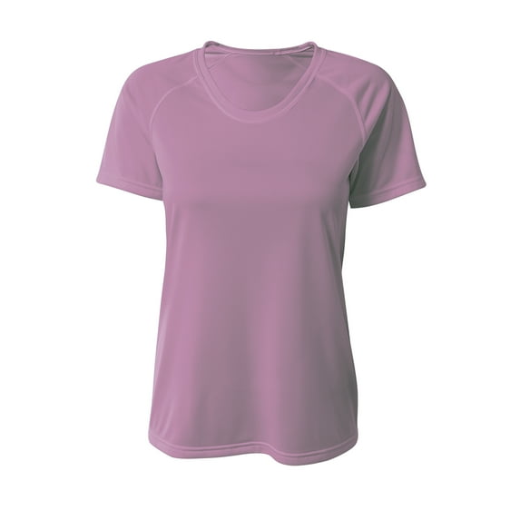A4 NW3393 Womens SureColor Short Sleeve Cationic Tee - Pink - L