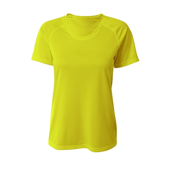 A4 NW3393 Womens SureColor Short Sleeve Cationic Tee - Safety Yellow - M