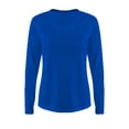 thumbnail image 1 of A4 NW3396 Womens Long Sleeve Odor Resistant SureColor Cationic Round Neck T Shirt, 1 of 2