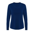 thumbnail image 1 of A4 NW3396 Womens SureColor Long Sleeve Cationic Tee - Navy - XL, 1 of 2