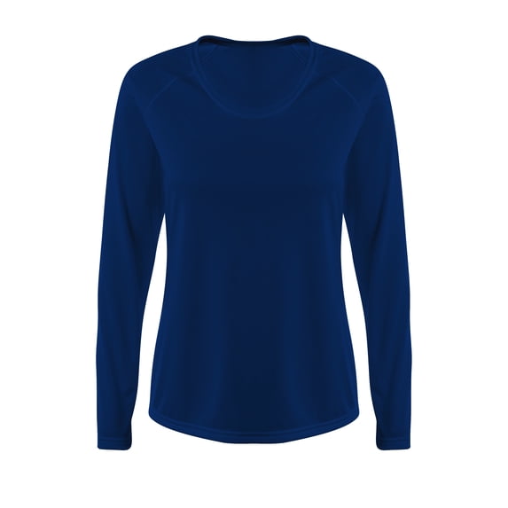 A4 NW3396 Womens SureColor Long Sleeve Cationic Tee - Navy - XL