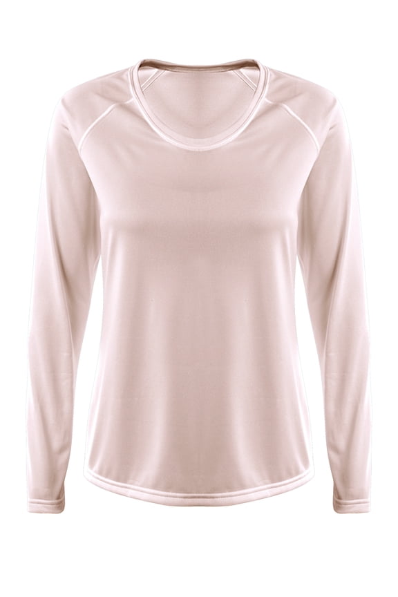 NW3396 Womens SureColor Long Sleeve Cationic Tee - White - XS