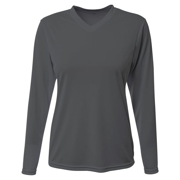 A4 NW3425 Womens Women's Sprint Long Sleeve Tee - Graphite - XL