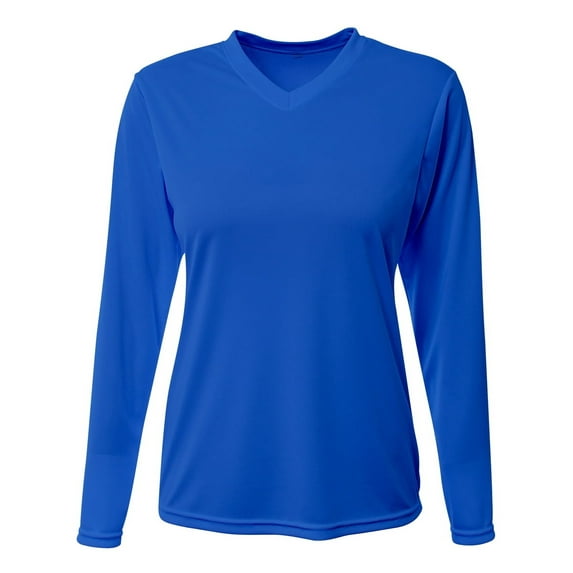 A4 NW3425 Womens Women's Sprint Long Sleeve Tee - Royal - 2XL