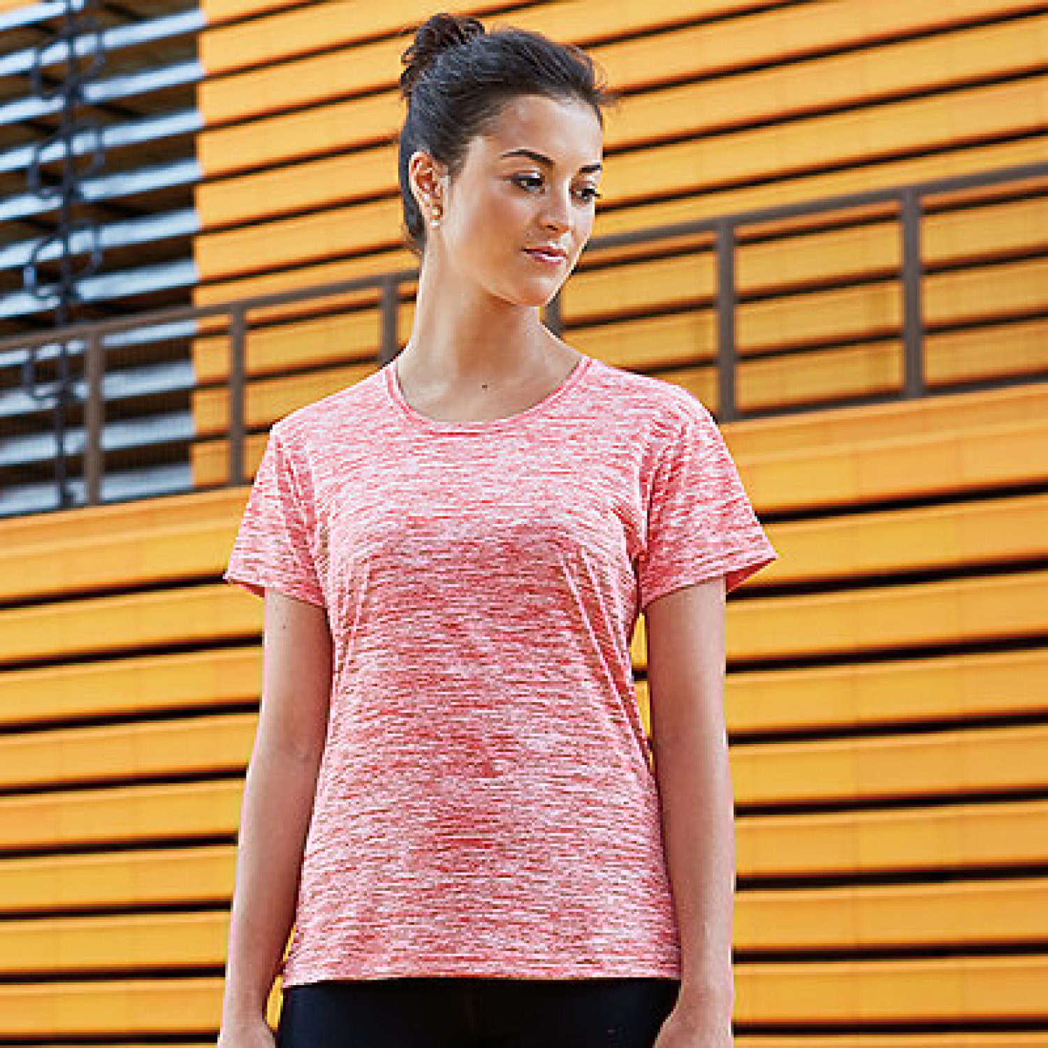 A4 Nw3296 Ladies Space Dye Tech T-Shirt