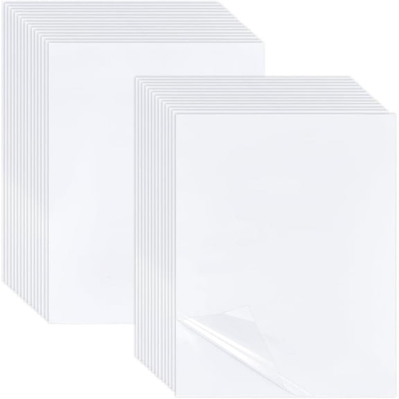 A4 PET Plastic Transparent Lamination Sheets Rectangle White 300x214x0.2mm 50 sheets/bag