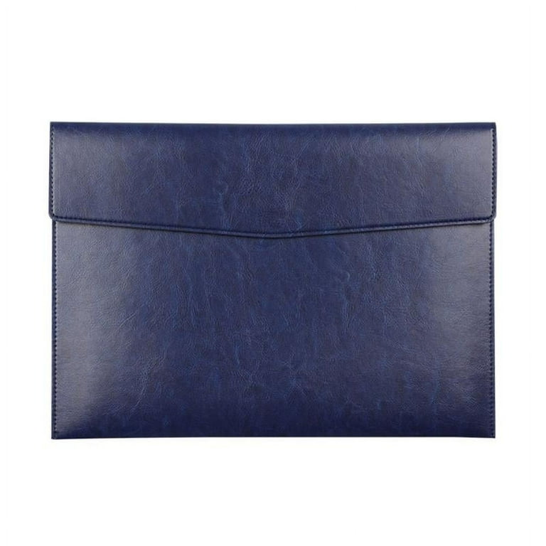 A4 PU File Folder with Button Closure PU Leather Document Holder PU File Folder