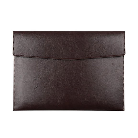 A4 PU File Folder with Button Closure PU Leather Document Holder PU File Folder