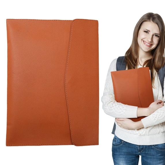 A4 PU Leather File Folder - Expanding Document Portfolio - Business Organizer with Zipper
