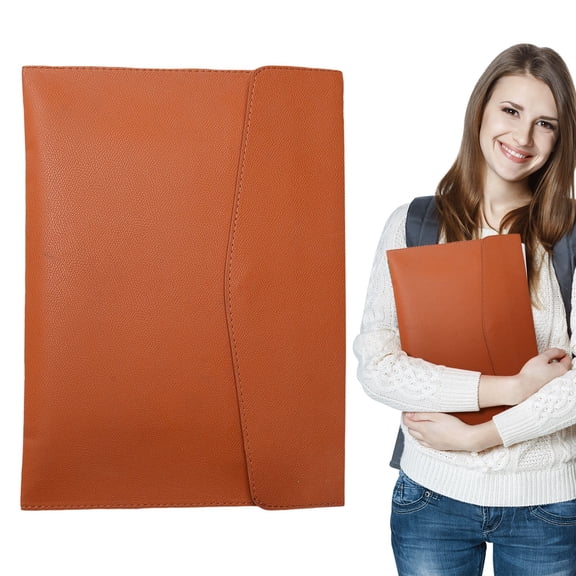 A4 PU Leather File Folder - Expanding Document Portfolio - Business Organizer with Zipper