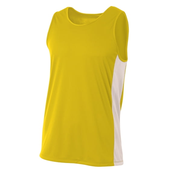 A4 Pacer Singlet For Men in Gold/White | N2009