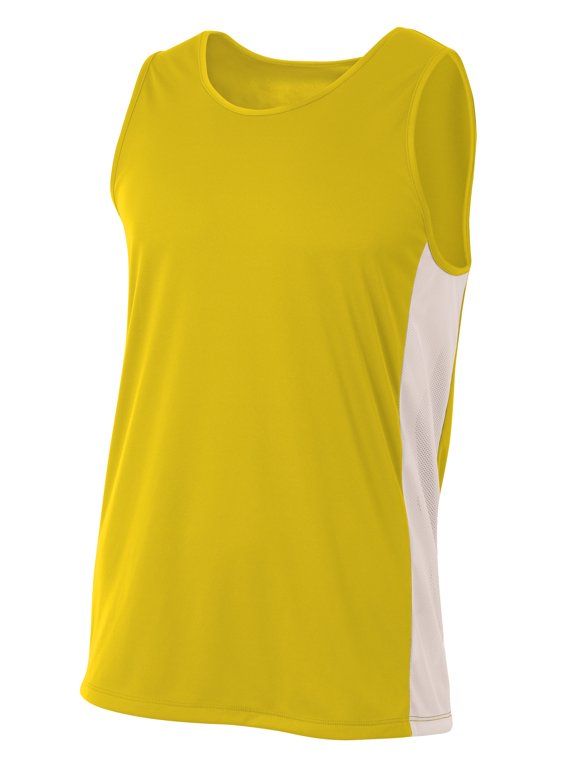 Pacer Singlet For Men in Gold/White | N2009