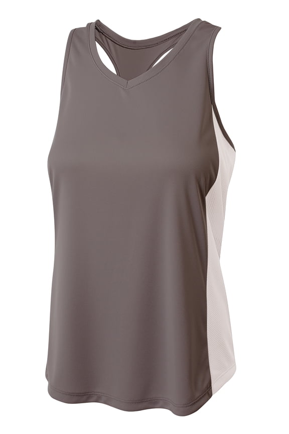 Pacer Singlet with Racerback For Women in Graphite/White | NW2009