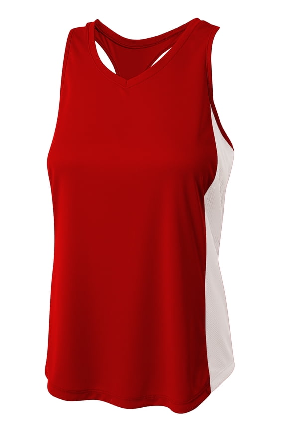 Pacer Singlet with Racerback For Women in Scarlet/White | NW2009
