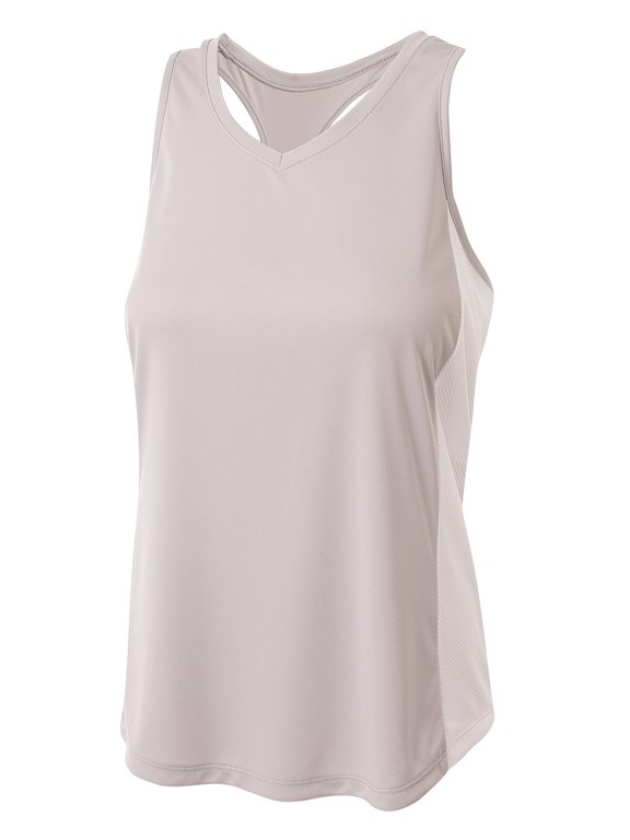 Pacer Singlet with Racerback For Women in Silver/White | NW2009