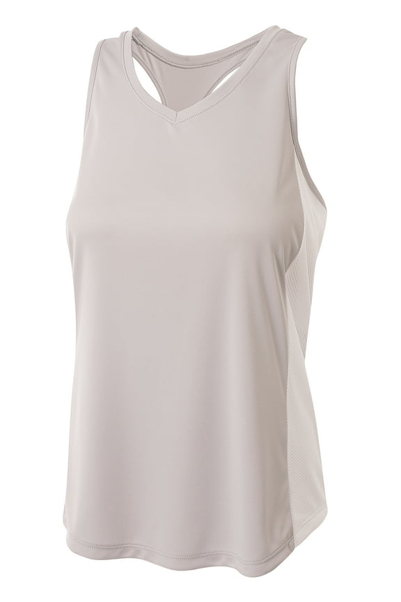Pacer Singlet with Racerback For Women in Silver/White | NW2009