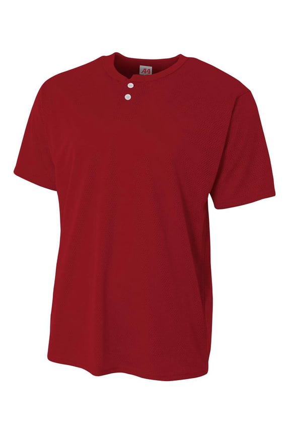 Pack of 4 2-Button Mesh Henley