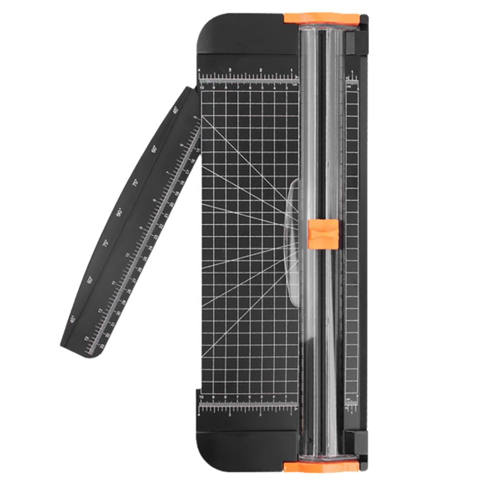 A4 Paper Cutter Guillotine,12 Inch Titanium Paper Trimmer Scrapbooking Tool with Automatic Security Safeguard for Cut Craft Paper Card Coupon Vinyl Label and oto Side Ruler Guillotine G8K0