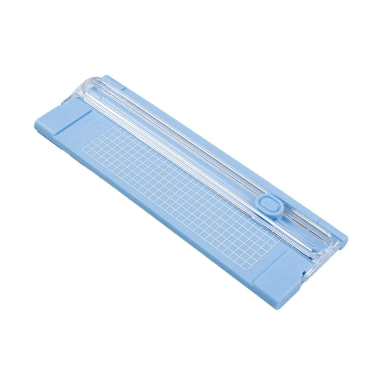 A4 Paper Cutter Lightweight Portable Hand Account Crafts Non Slip Sturdy Compact Photo Trimmer for School Slicer Board Label Cardstock Blue, Size