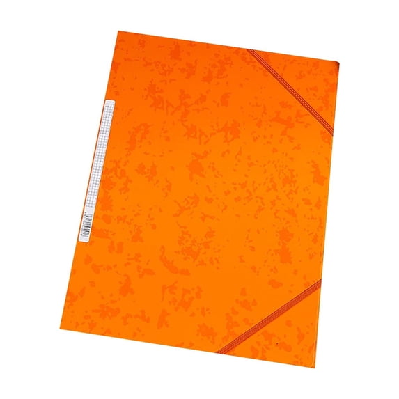 A4 Paper File Folder with Elastic Bands,12.4x9.25 Inch Robust Cardboard Document Folder for Home and Office File Arrangement,Orange