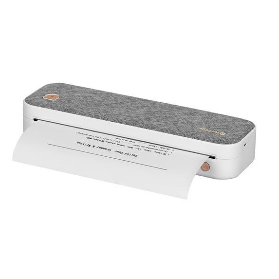 A4 Paper Printer Direct Thermal Transfer Wirless Printer Mobile 210mm Mobile Photo Printer USB BT Connection with 1 Roll Thermal Paper Support 2''/3''/4'' Paper Width Printin