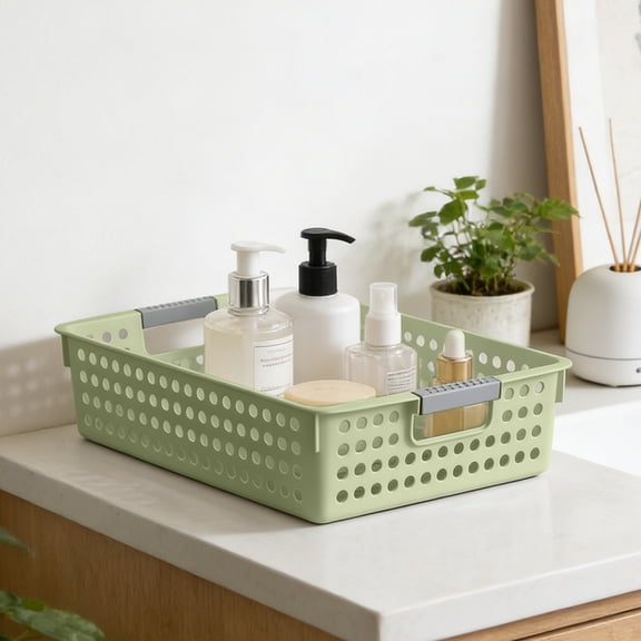 A4 Paper Trays for Classroom with Grip Handles, Book Baskets for Library, Drawers, Office, Home, Desk, Turn in Trays, Classroom Plastic Storage Baskets, Desktop File Organizer Baskets