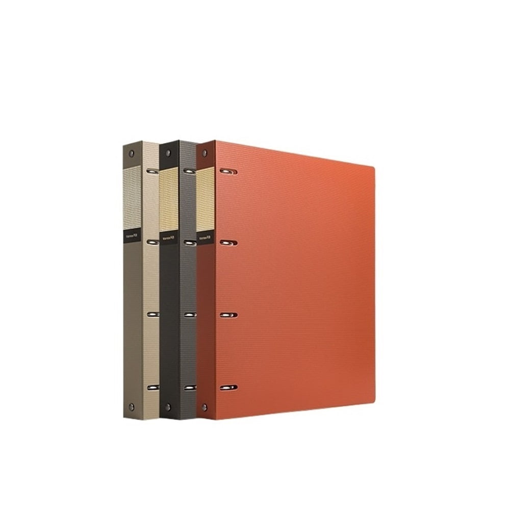 A4 Perforated Loose-leaf Binder PP Four-hole Thickened File Folder Archive Information Organizer Booklet 3 Pcs
