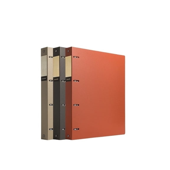 A4 Perforated Loose-leaf Binder PP Four-hole Thickened File Folder Archive Information Organizer Booklet 3 Pcs