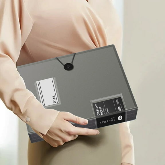 A4 Plastic Document Folder with 30 Pockets Expanding File Organizer for Office School Business Paperwork Storage Transparent Display Holder with Snap Closure