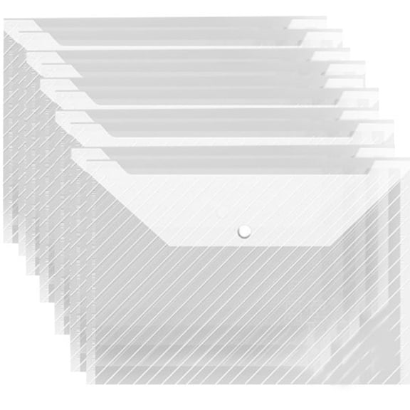 A4 Plastic Document Sleeves Waterproof Design Secure Snap Closure Document Wallet For School Office File Organization