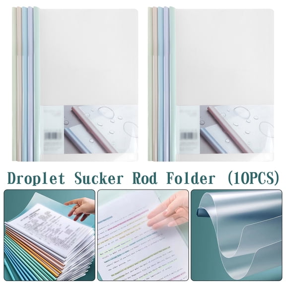 A4 Plastic Drawbar Clip Folder Insert Page Clip for Document and Certificate Storage